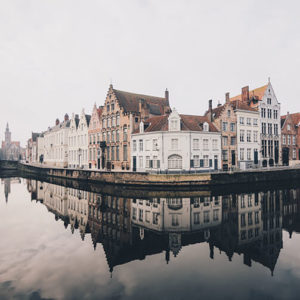 Altstadt am Wasser in Belgien